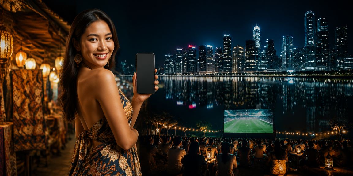 Pengguna mengakses platform kasino mobile dengan antarmuka modern elegan