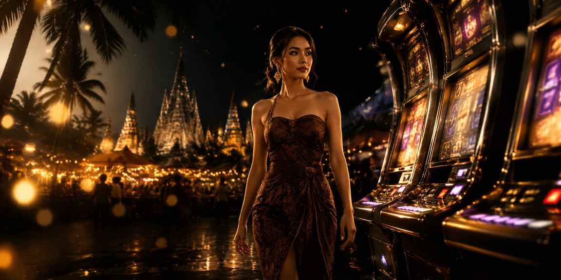 Suasana malam pasar dengan permainan slot online populer